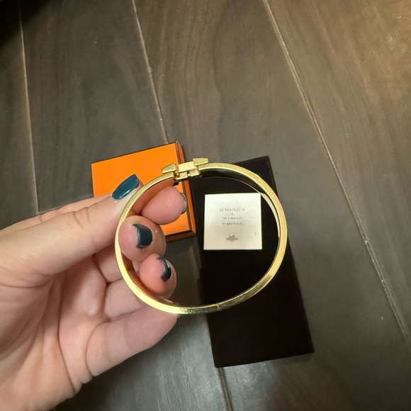 Hermès Black and Rose Gold Bracelet. GM - Picture 6 of 8